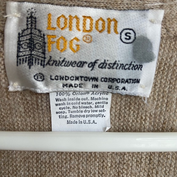 Vintage London Fog Textured Knit Cardigan - Small - Picture 10 of 11